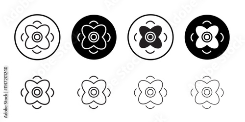 Flower icon Flat line symbol