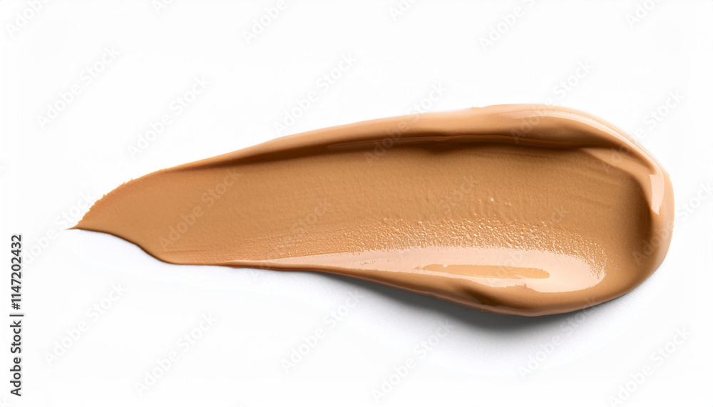Fototapeta premium Sample of foundation isolated on white, top view
