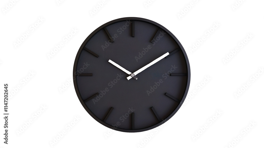 Dark Gray Elegant Clock with Subtle Modern Design Dark Gray Elegant Clock with Subtle Modern Design