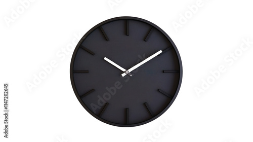 Dark Gray Elegant Clock with Subtle Modern Design