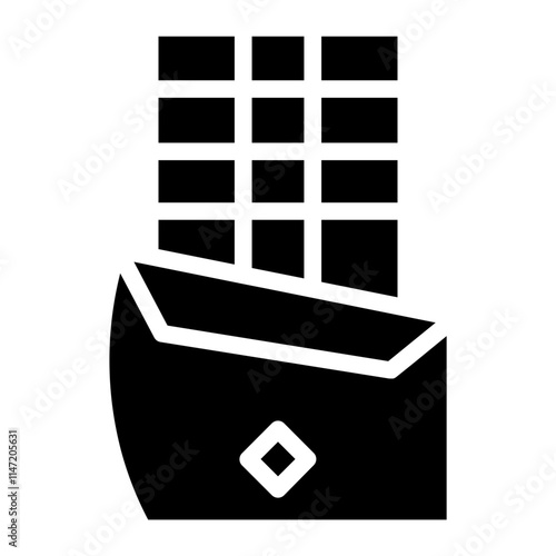 Almond Chocolate Bar Glyph Icon