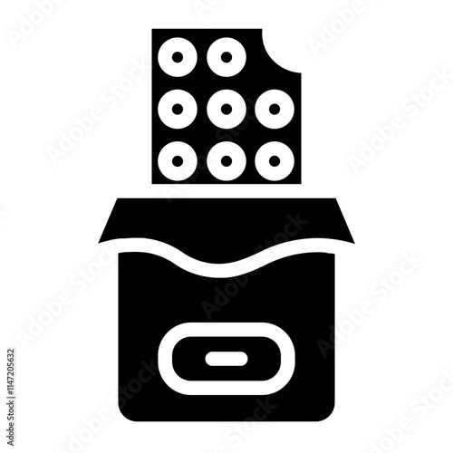 Almond Chocolate Bar Glyph Icon