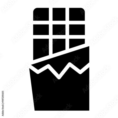 Almond Chocolate Bar Glyph Icon