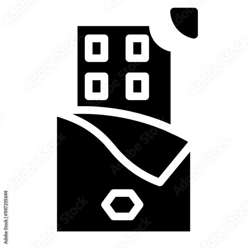 Almond Chocolate Bar Glyph Icon