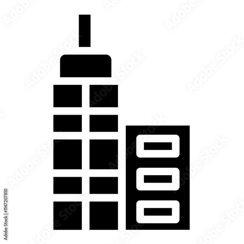 Burn City Fire Glyph Icon