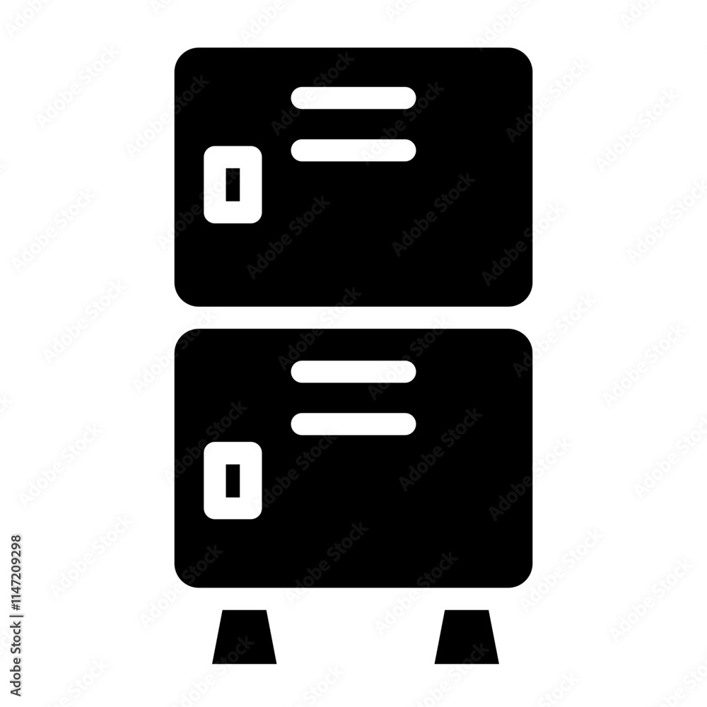 Locker Door School Glyph Icon