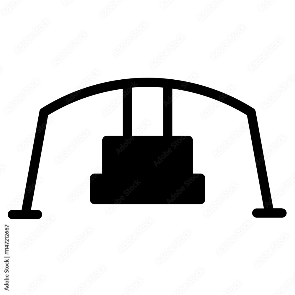 Swing Kid Children Glyph Icon Swing Kid Children Glyph Icon