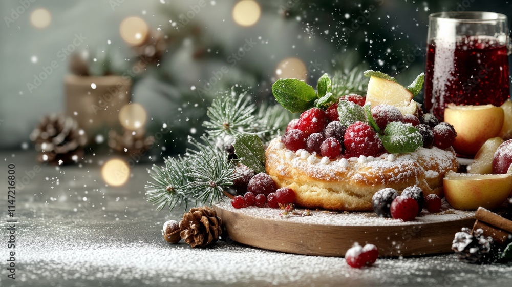 Festive Fruit and Wine Delight Festive Fruit and Wine Delight