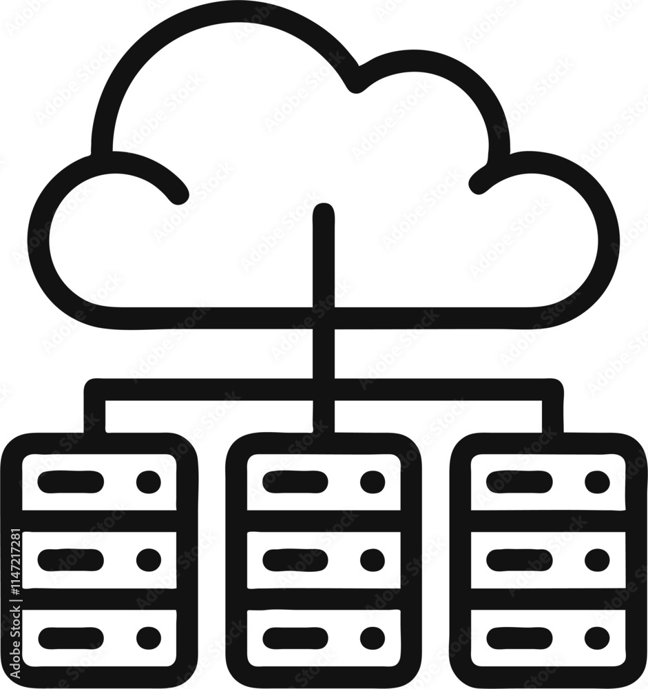 Cloud Data Center icon logo sign vector outline
Cloud Data Center icon logo sign vector outline
