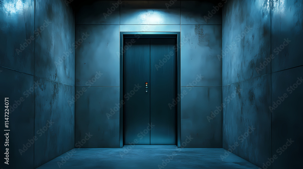 Abandoned lift shaft with faint whispers echoing in the darkness, echo, void, abandoned. Whisper. Illustration Abandoned lift shaft with faint whispers echoing in the darkness, echo, void, abandoned. Whisper. Illustration