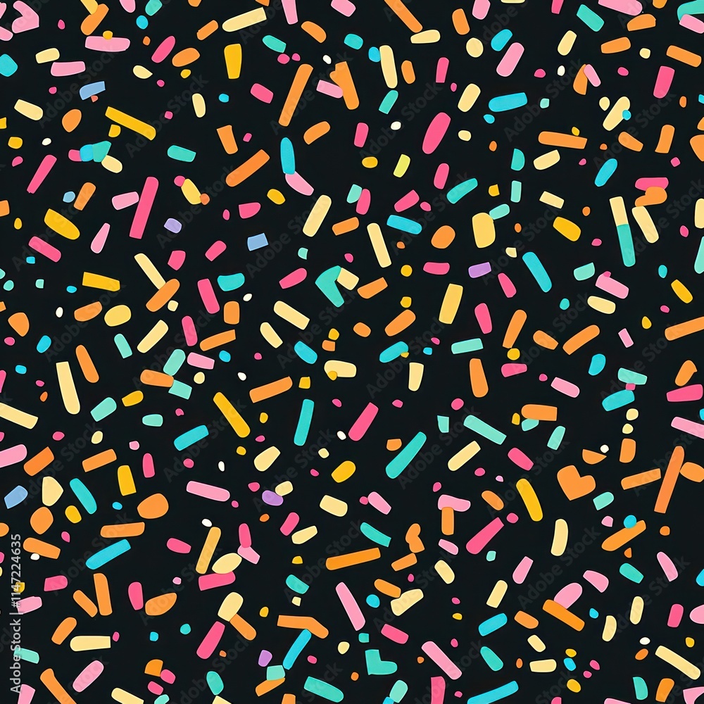 Obraz premium Playful confetti-inspired scatter patterns over a solid background.