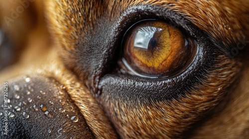 Wallpaper Mural Closeup of an animal eye with vibrant brown iris Torontodigital.ca