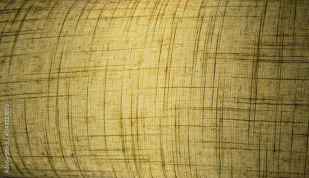 Naklejka premium Backlit Golden Cotton Template with Detail and Texture.