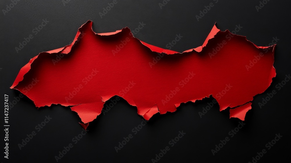 torn red paper revealing dark background, dramatic ripped edge effect, high contrast typography, paper texture detail, clean modern design, sharp text elements, professional studio lighting, torn red paper revealing dark background, dramatic ripped edge effect, high contrast typography, paper texture detail, clean modern design, sharp text elements, professional studio lighting,