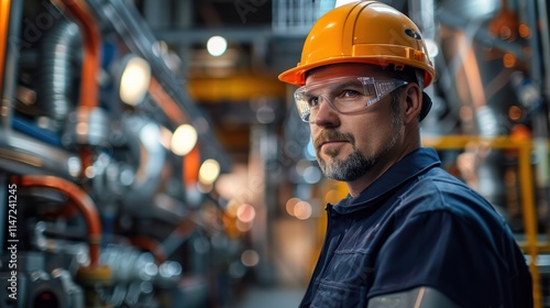 An oil and gas facility where AI-powered predictive maintenance alerts technicians to potential issues, reducing downtime