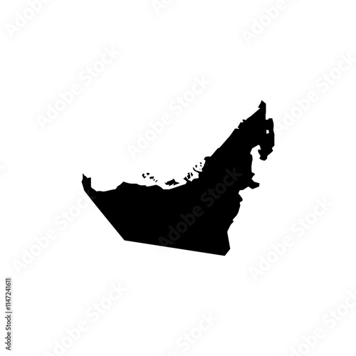 united arab emirates country map icon vectors illustration symbol design