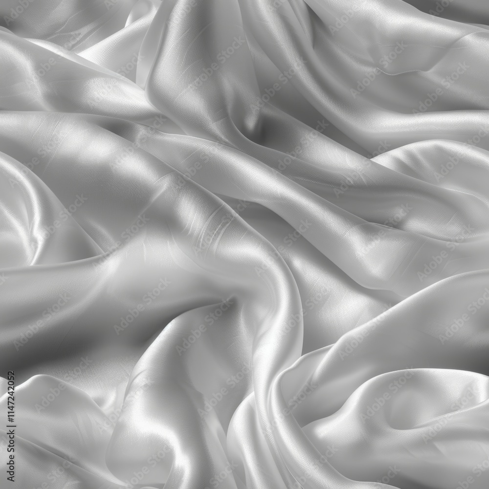 Obraz premium Elegant white fabric forms abstract shapes ideal for backgrounds and creative design projects