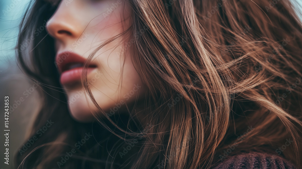 portrait of a girl with brown hair