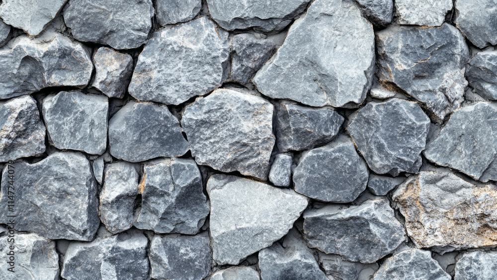 Rough stone wall with irregularly shaped rocks Rough stone wall with irregularly shaped rocks