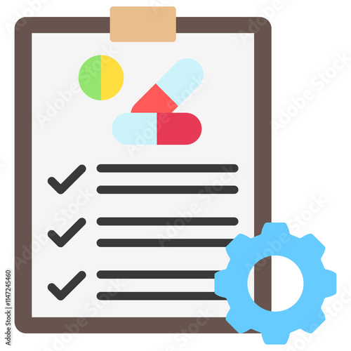 flat color icon, use for UI, UX, app and web development, digital or print. for industry, hospital management, health theme.