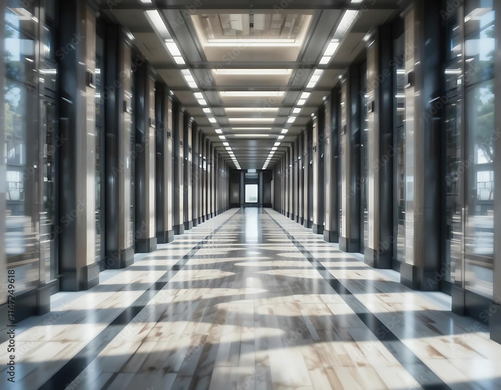 corridor in the building corridor in the building