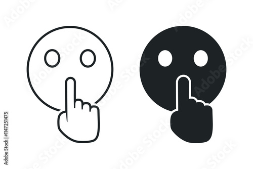 Silence quiet icon. Illustration vector