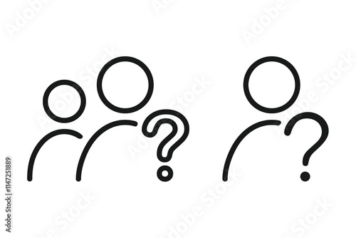 person user question mark. Illustration vector