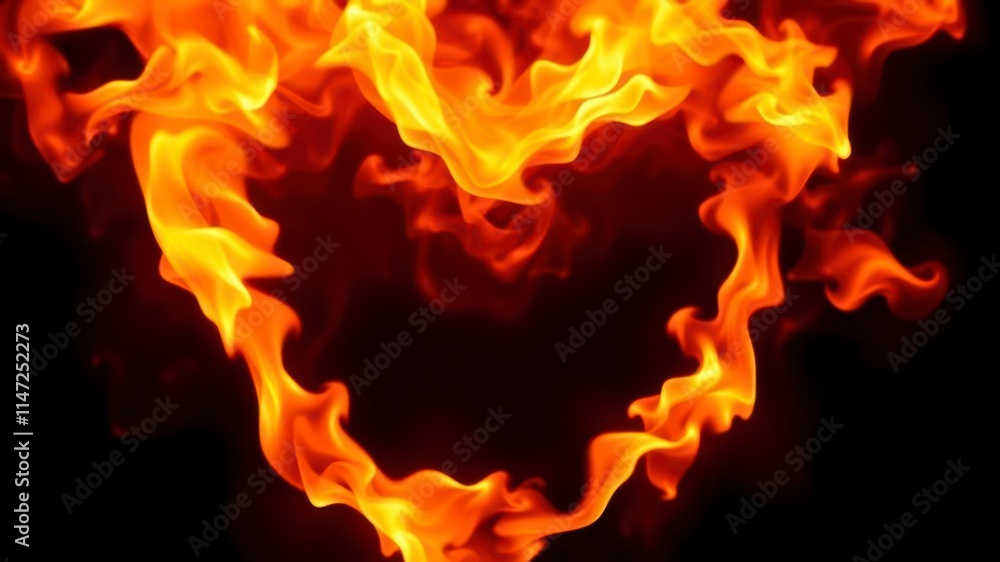 Fototapeta premium Fiery orange and red flames billowing against a stark black background, fiery, glowing, backdrop