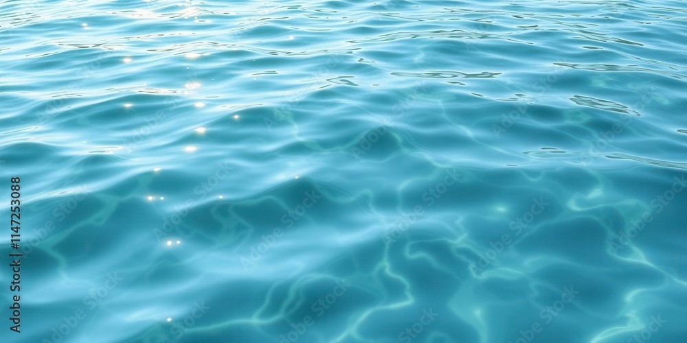 Fototapeta premium Ripples on the surface of glistening water reflecting sunlight, liquid, serene, smooth
