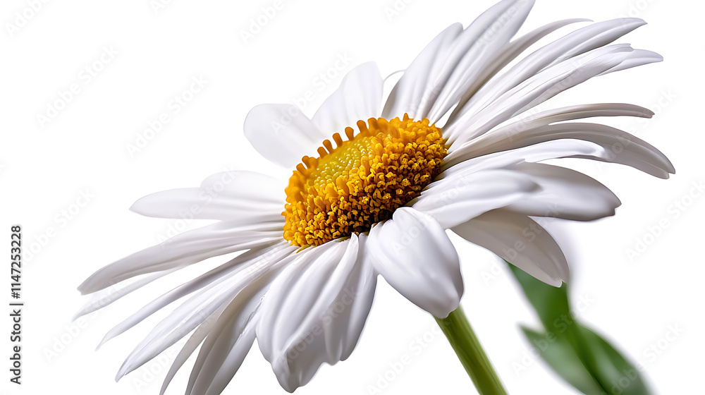 Fototapeta premium A white flower with a yellow center