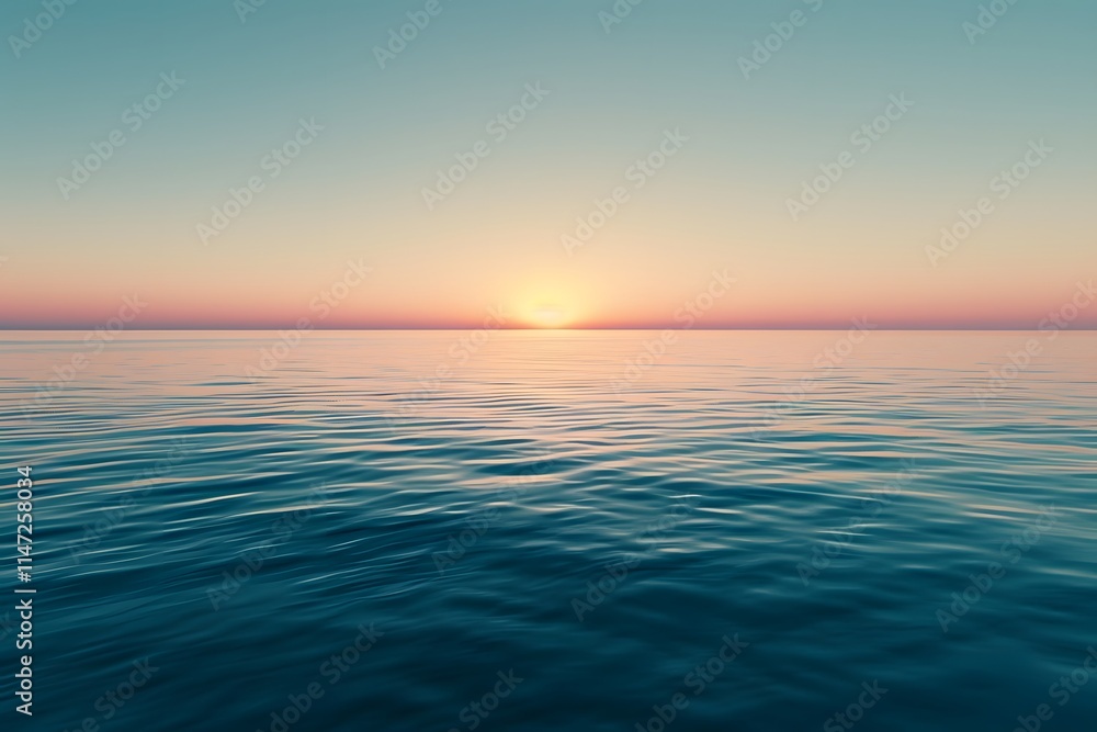 Obraz premium Tranquil Sunset Over the Ocean
