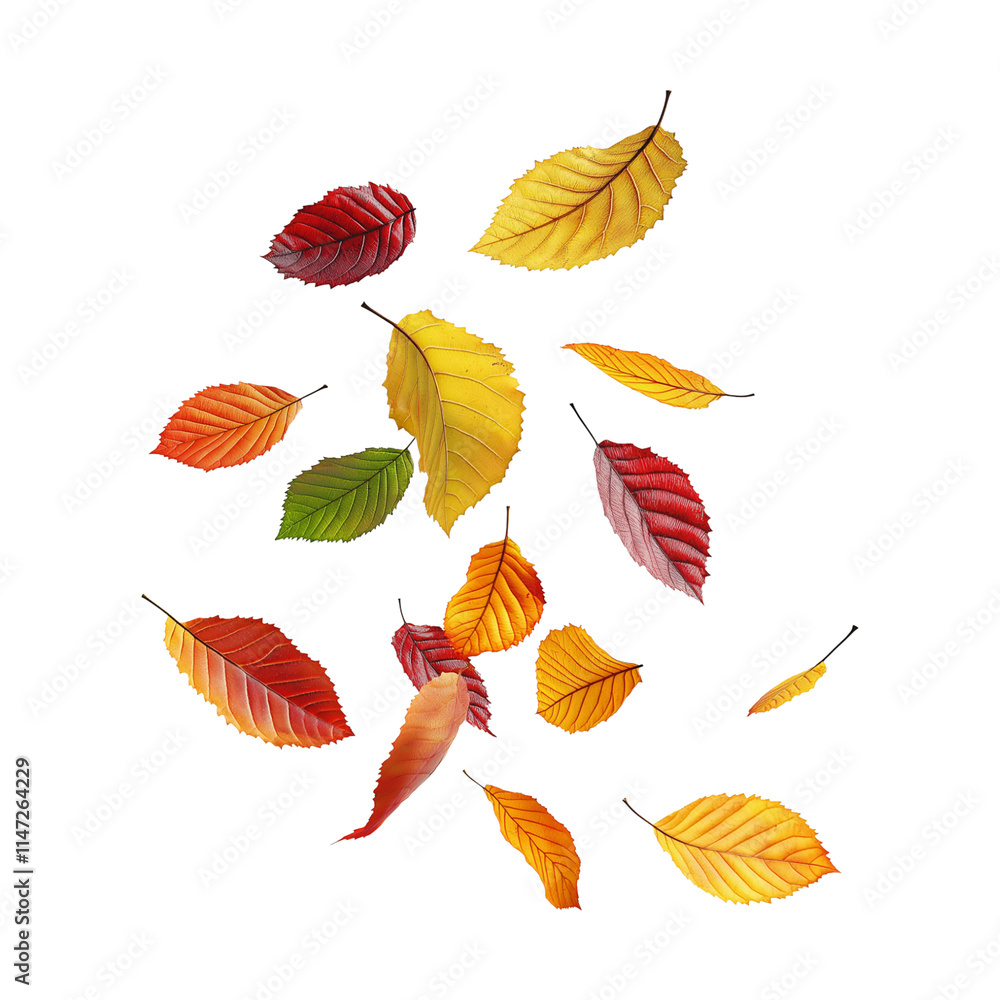 Obraz premium autumn leaves isolated on white
