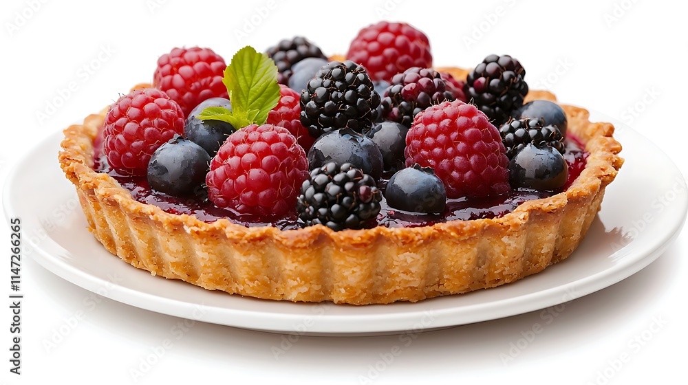 Delicious Berry Tart with Fresh Raspberries and Blackberries Delicious Berry Tart with Fresh Raspberries and Blackberries