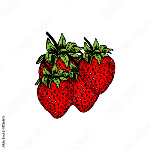 strawberry fruit icon vectors illustration