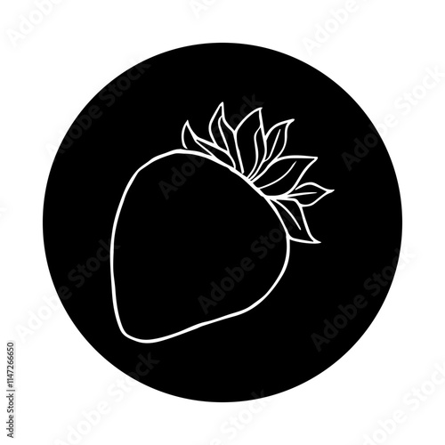 strawberry fruit icon vectors illustration