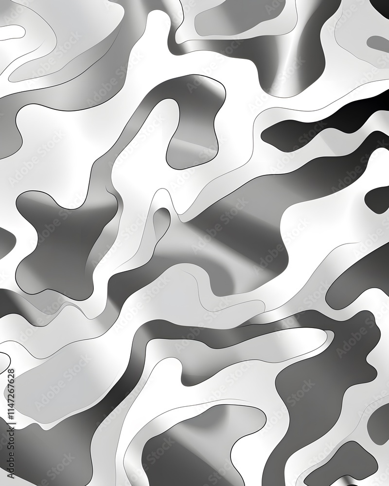 Abstract Grayscale Organic Pattern