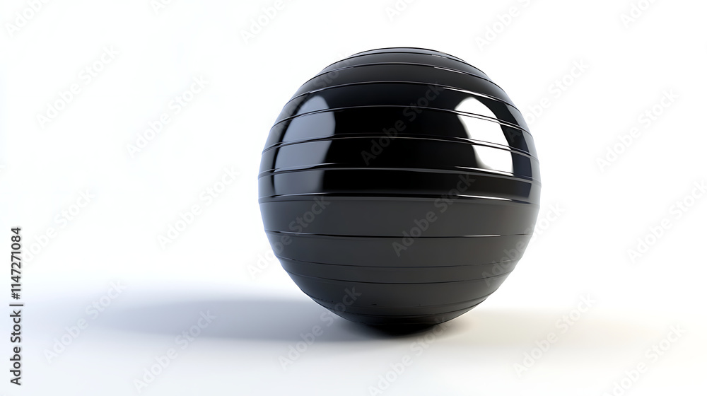 A black sphere with a white background A black sphere with a white background