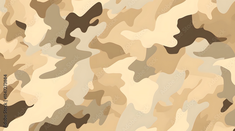 Beige, Tan, and Brown Camouflage Pattern Beige, Tan, and Brown Camouflage Pattern