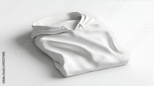 A plain white hoodie displayed on a flat surface, emphasizing its design and texture.