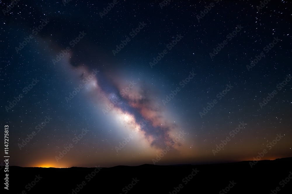 Milky way full of stars in the most beautiful night sky. Universal research concept. Milky way full of stars in the most beautiful night sky. Universal research concept.