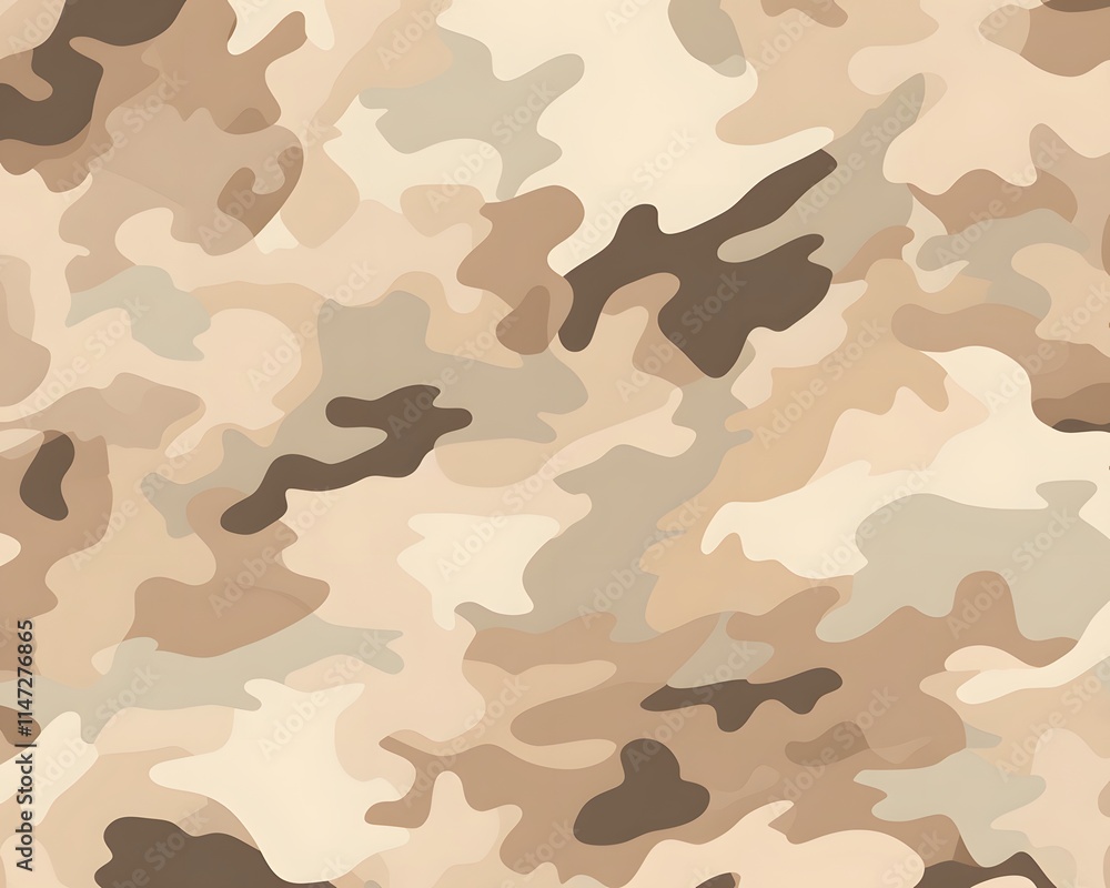 Desert Camouflage Pattern: Beige, Tan, and Brown Irregular Shapes Desert Camouflage Pattern: Beige, Tan, and Brown Irregular Shapes