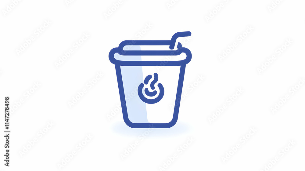 A stylized cup with a straw, representing a beverage or drink. A stylized cup with a straw, representing a beverage or drink.