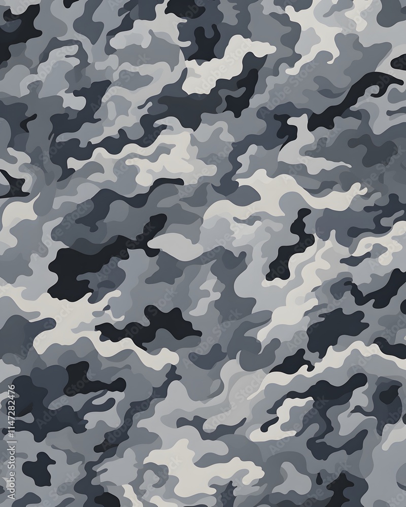 Grayscale Camouflage Pattern Grayscale Camouflage Pattern