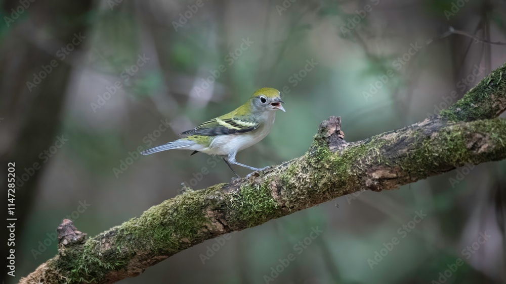 Obraz premium Chestnut-sided Warbler