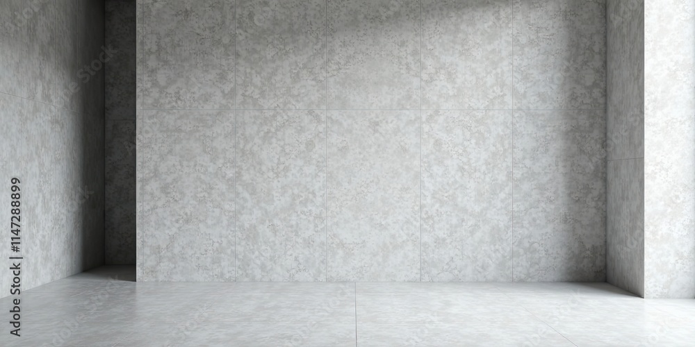 Empty Room with Textured Walls and Polished Floor Ideal for Product Placement and Design Presentations
