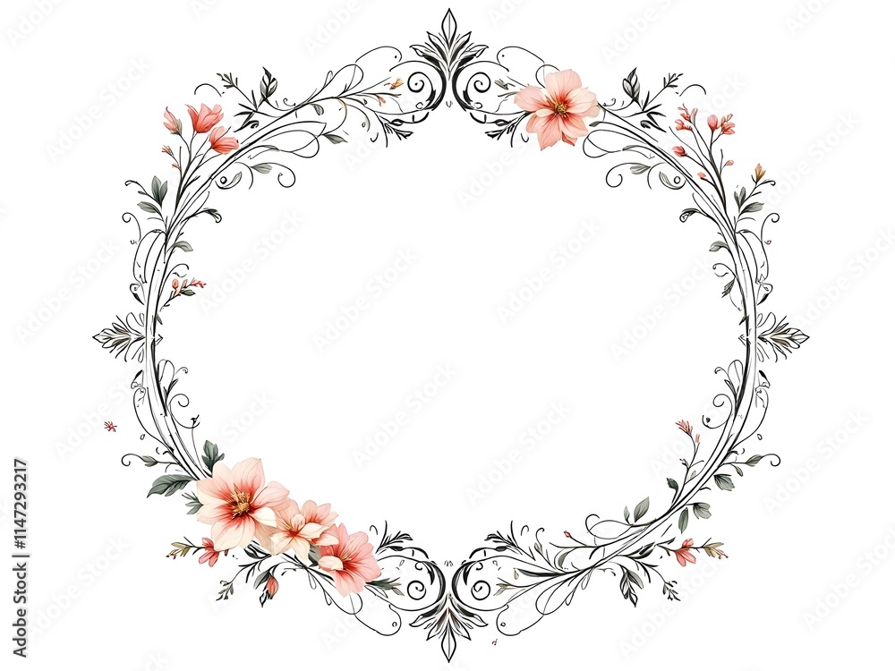 frame with flowers frame with flowers