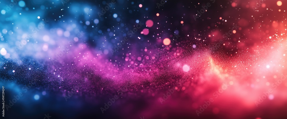 Fototapeta premium Abstract Blue, Pink, and Purple Gradient on Black, Colorful Digital Wallpaper Design, Modern Minimalist Background