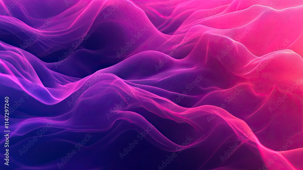 Obraz premium Abstract Colorful Waves with Smooth Flowing Texture in Pink Purple