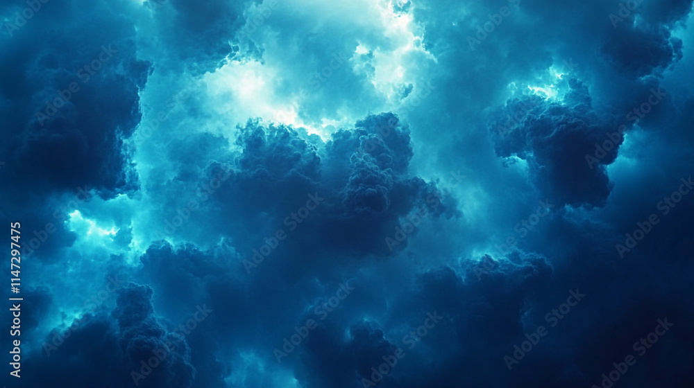 Dark stormy clouds illuminated by flashes of lightning at night sky. Dark stormy clouds illuminated by flashes of lightning at night sky.