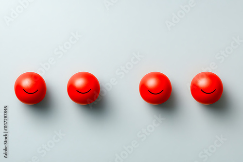 Happy Red Balls - Simple Design photo